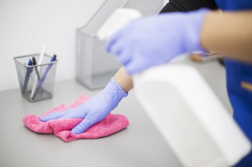 Professional cleaners working in a W11 home interior