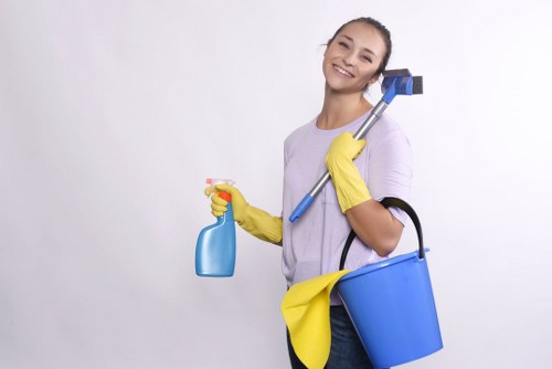 Post-construction cleaning in a W11 home including windows, fittings, and floors