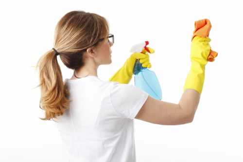 Staircase and landing cleaning in a West London communal area