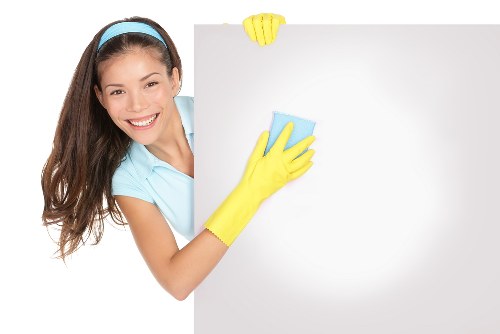 Supervisor assessing a cleaners complaint